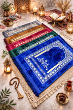 Thick Turkish Prayer Mats Including Matching Tasbeeh - In 5 Different Colours