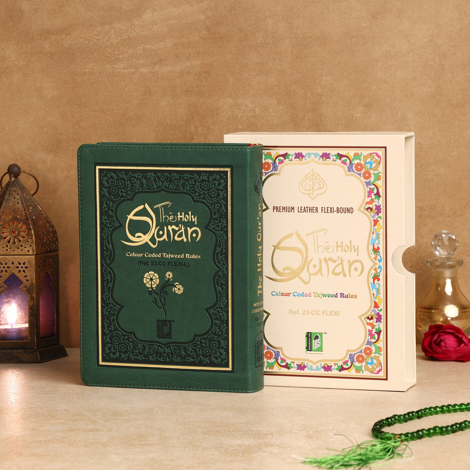 13 Line Flexi Leather Quran with Slipcase CC Tajweed | Soft Leather Flexi Cover