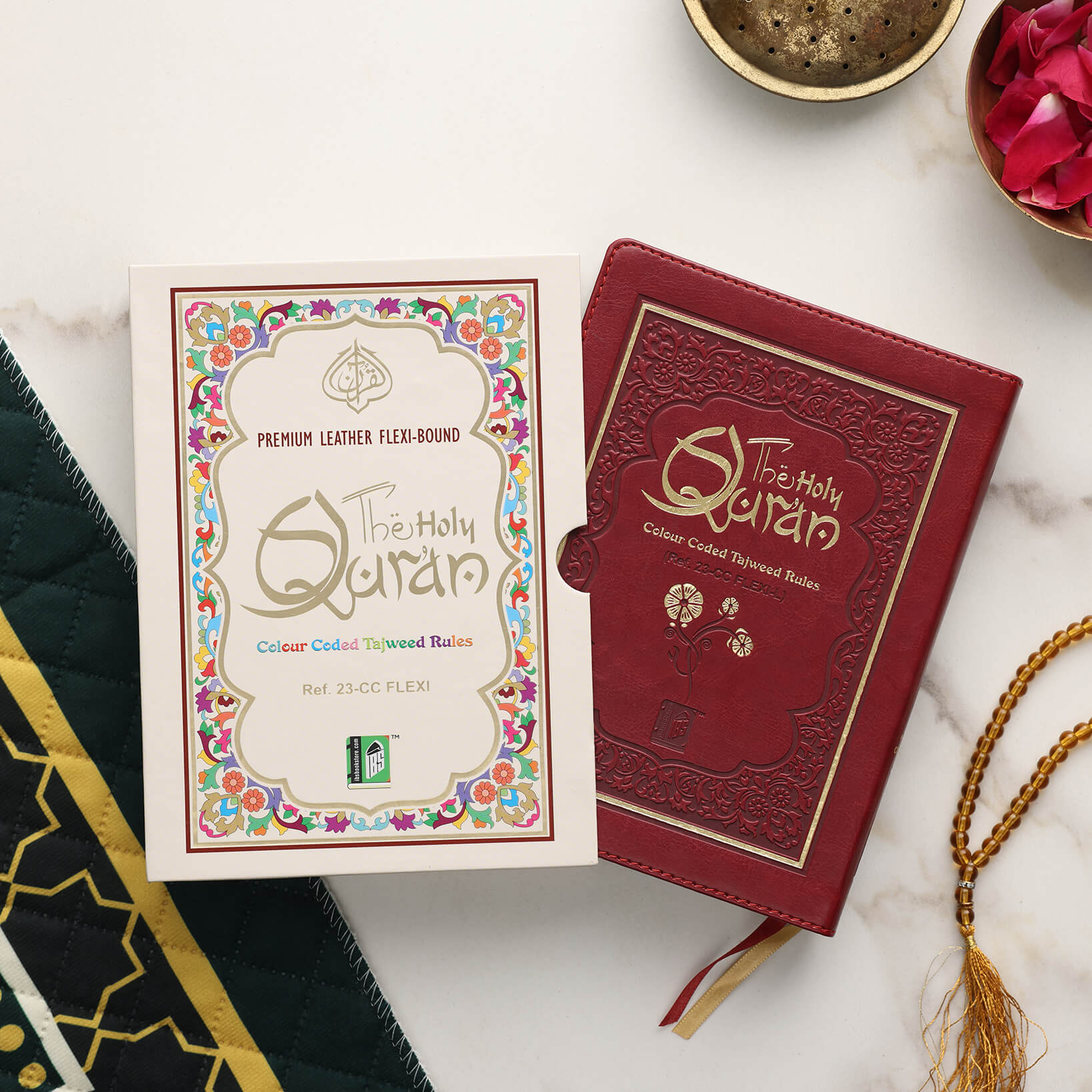 13 Line Flexi Leather Quran with Slipcase CC Tajweed | Soft Leather Flexi Cover