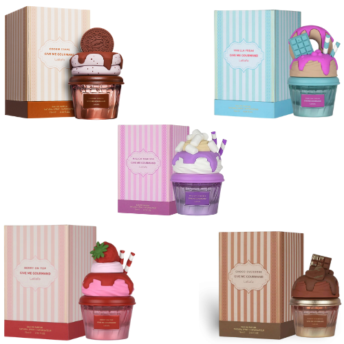 Lattafa Gourmand Perfumes cupcake collection – Eau de Parfum | Vanilla Freak, Berry On Top, Choco Overdose, Cookie Crave &amp; Mallow Madness | Long-Lasting Scents