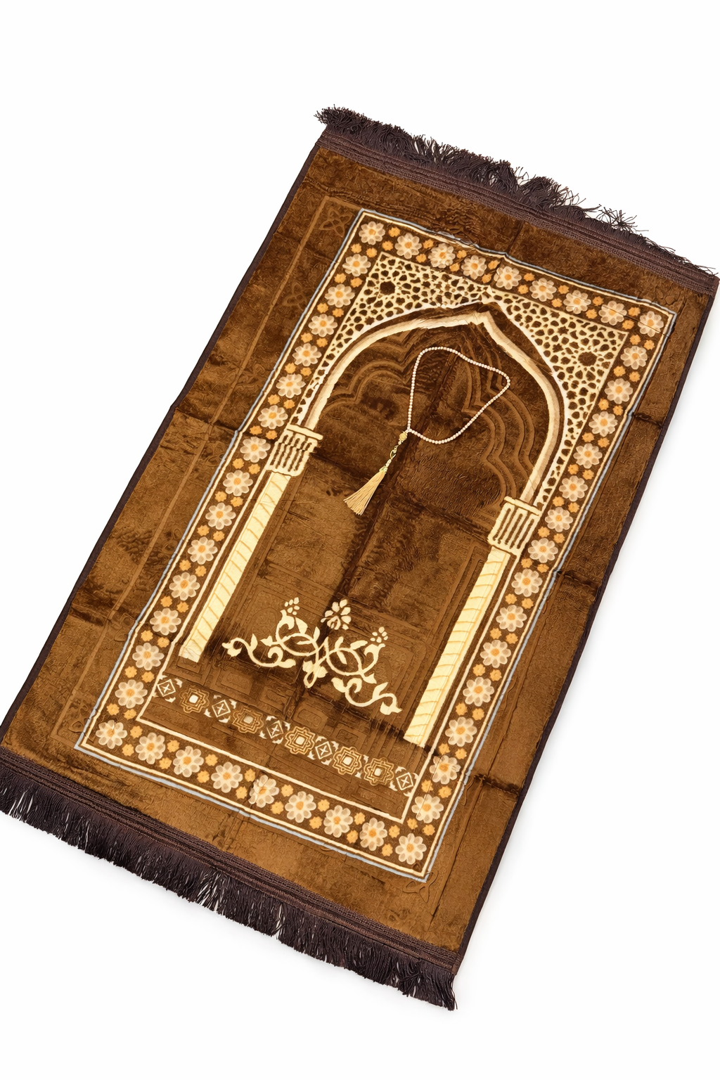 Thick Turkish Prayer Mats Including Matching Tasbeeh - In 5 Different Colours