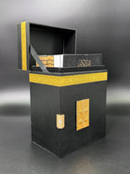 Medium 30 Quran Paras in Kabba Cover Box &nbsp;- Premium Black PU Leather Kaaba Inspired Design