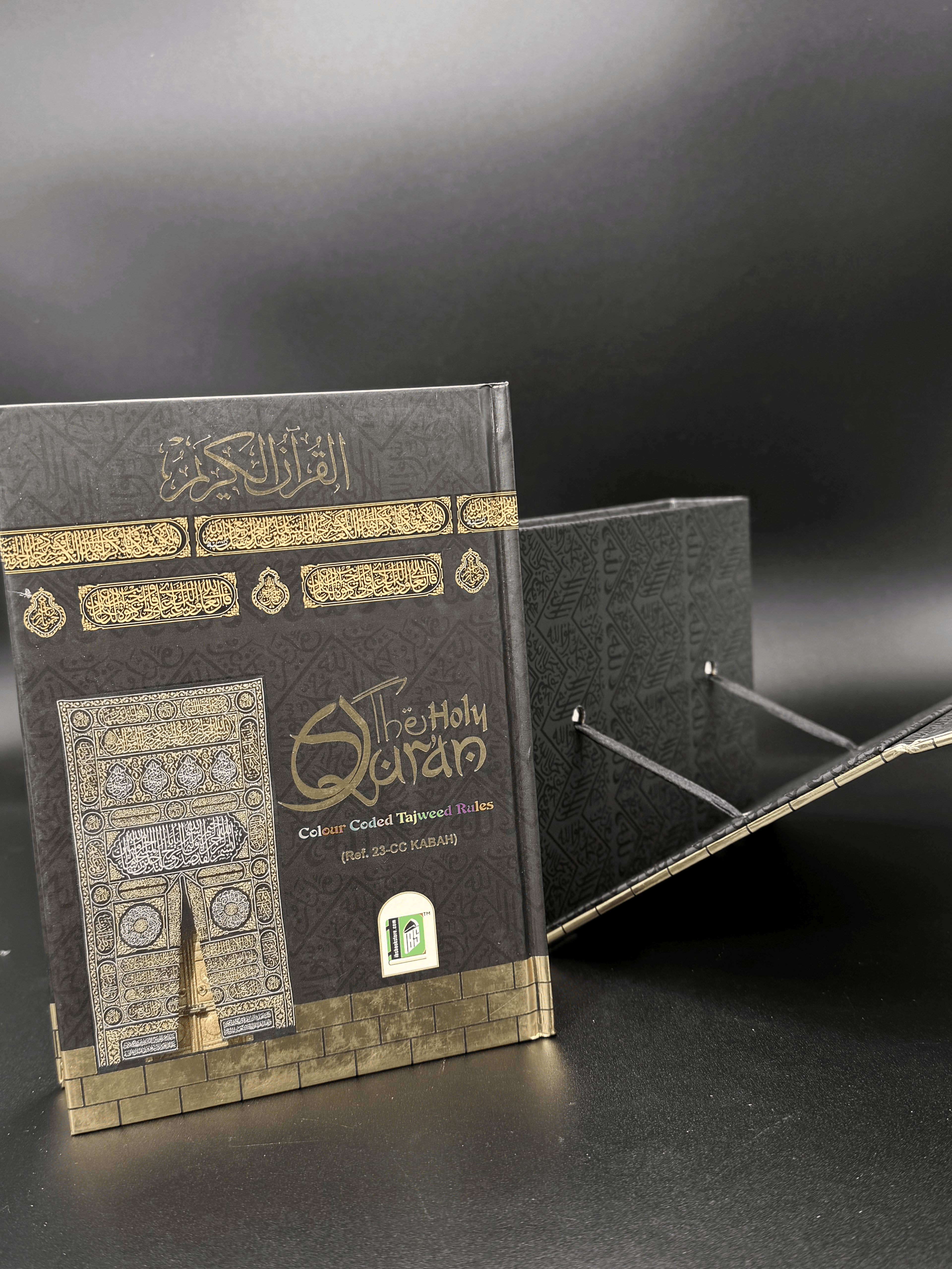 Pop-up Quran case with 13 Line Colour Coded Holy Quran (HB) - Design Inspired by Kaaba