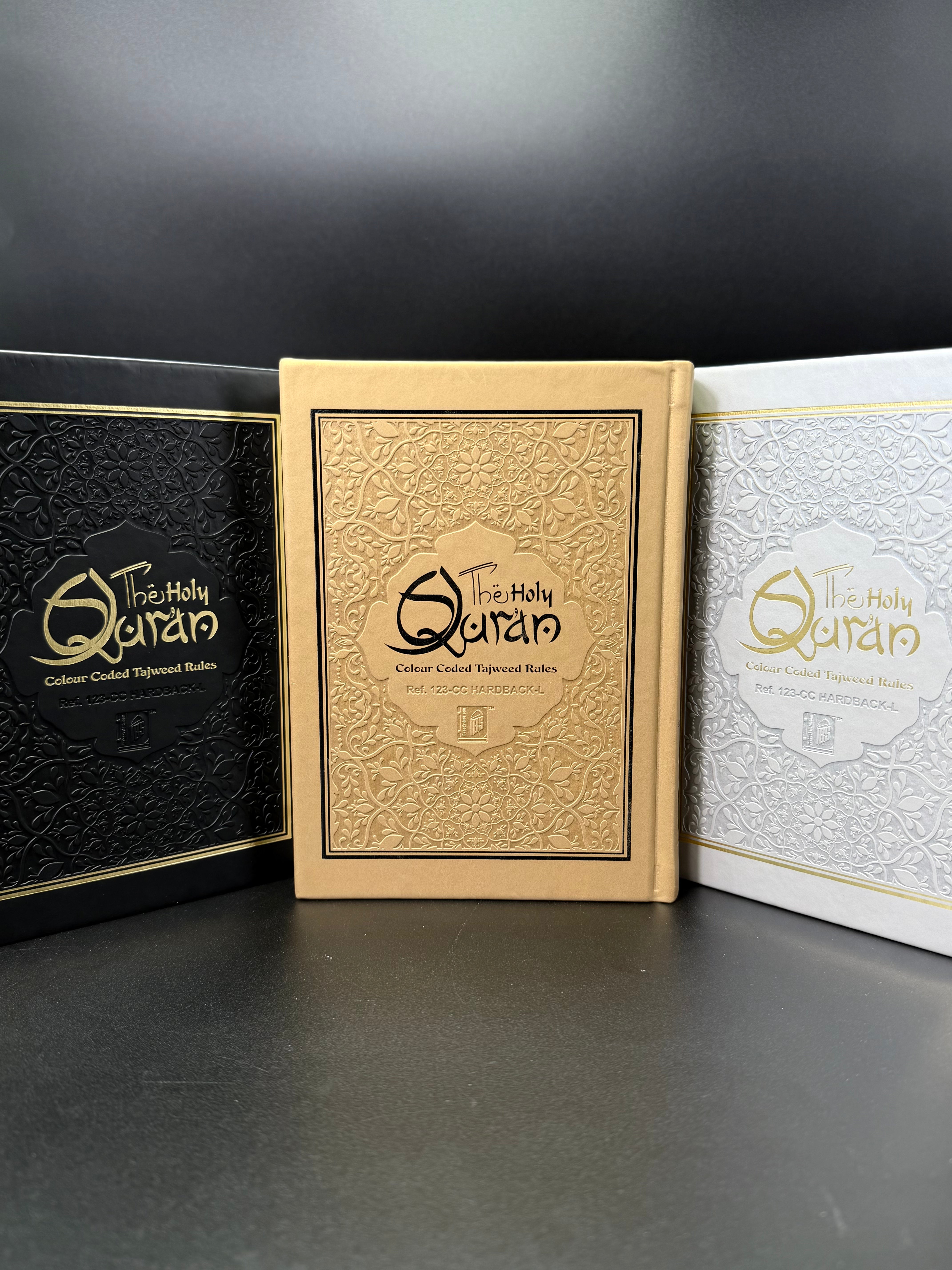 15 line Multi Colour Holy Quran colour coded hardback leather with Tajweed rules - Indo-Pak script Colour (Arabic Only) Main image