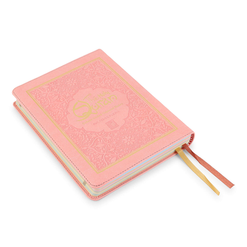 15 Line Pink Quran in Flexi Leather cover